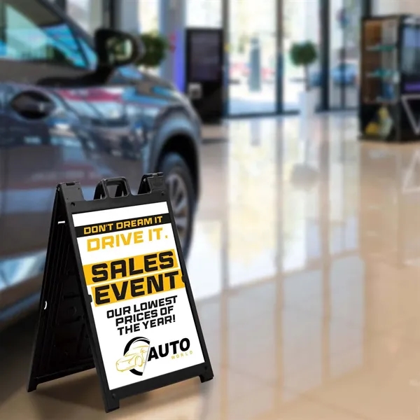 Deluxe A-frame with double-sided signboard and carry handle.... from ASI 87188 Showdown Displays