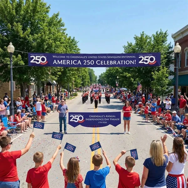 Parade kit with a 3' x 10' polyester knit banner with... from ASI 87188 Showdown Displays