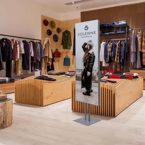 23.5" x 73.125" x 23.5" heavy duty aluminum standing display with... from ASI 87188 Showdown Displays