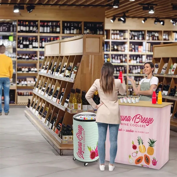 41.75" x 40" x 15.75" aluminum, polyester and MDF board CounterPop... from ASI 87188 Showdown Displays