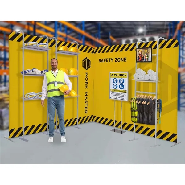 29.75" x 91.625" x 16.25" aluminum three-tiered merchandiser  shelf for... from ASI 87188 Showdown Displays