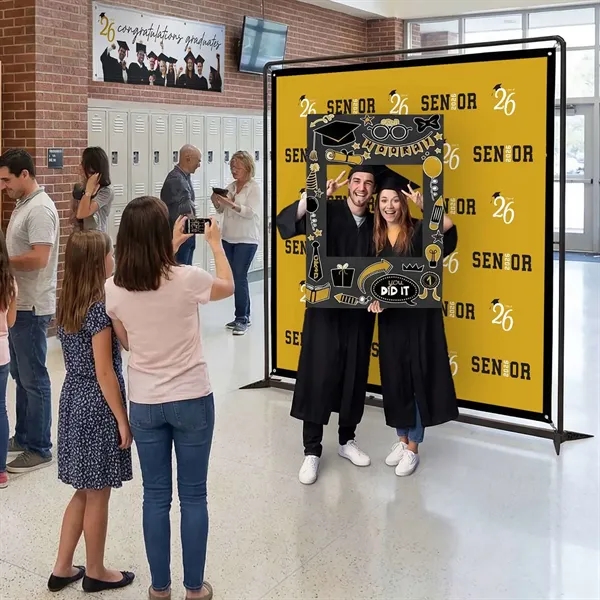 8.5' FrameWorx banner display kit with dye sublimated graphics on the... from ASI 87188 Showdown Displays