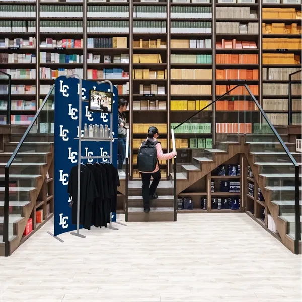 29.75" x 91.625" x 16.25" aluminum three-tiered merchandiser kit for use... from ASI 87188 Showdown Displays