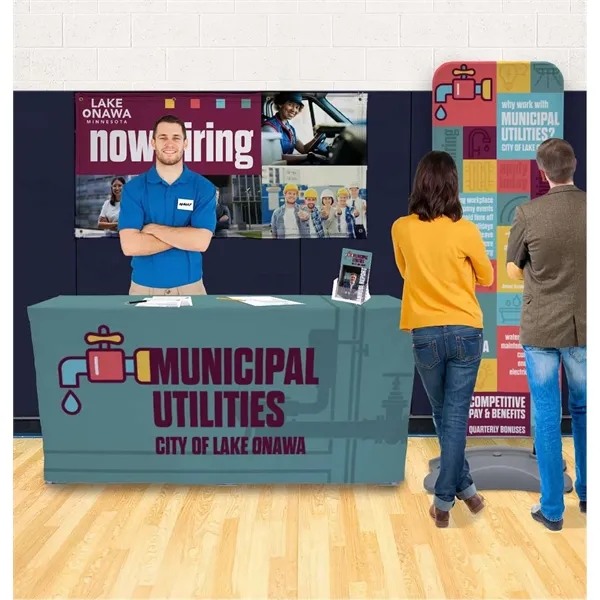 3' x 6' super poly knit fabric banner with single sided... from ASI 87188 Showdown Displays