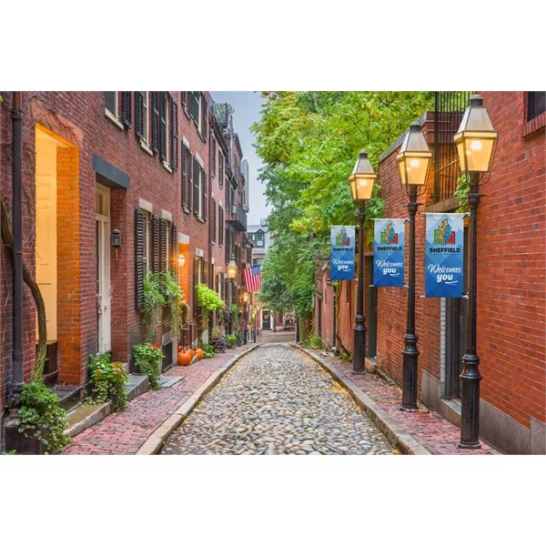 24" x 48" vinyl banner with 3" pole pockets and single-sided... from ASI 87188 Showdown Displays