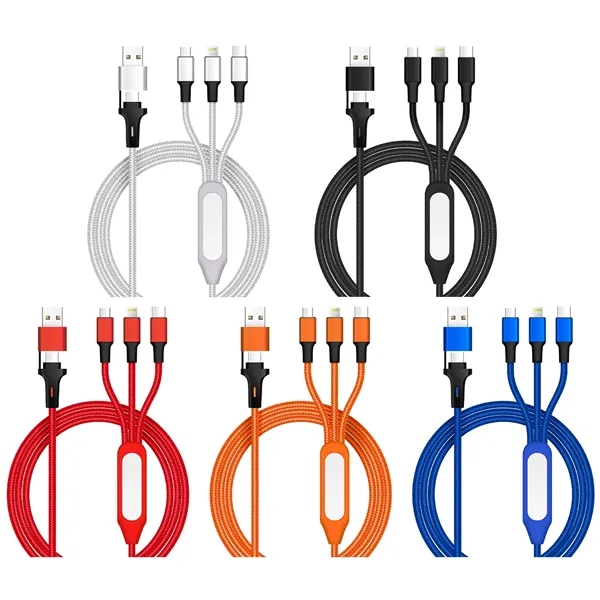 5-in-1 LED charging cable plus laser engraving on 1 location plus... from ASI 37218 Athena Promo (tm)