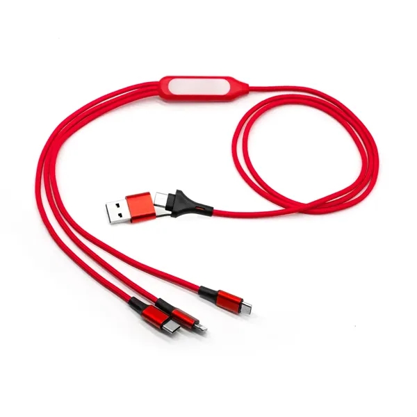5-in-1 LED charging cable plus laser engraving on 1 location plus... from ASI 37218 Athena Promo (tm)