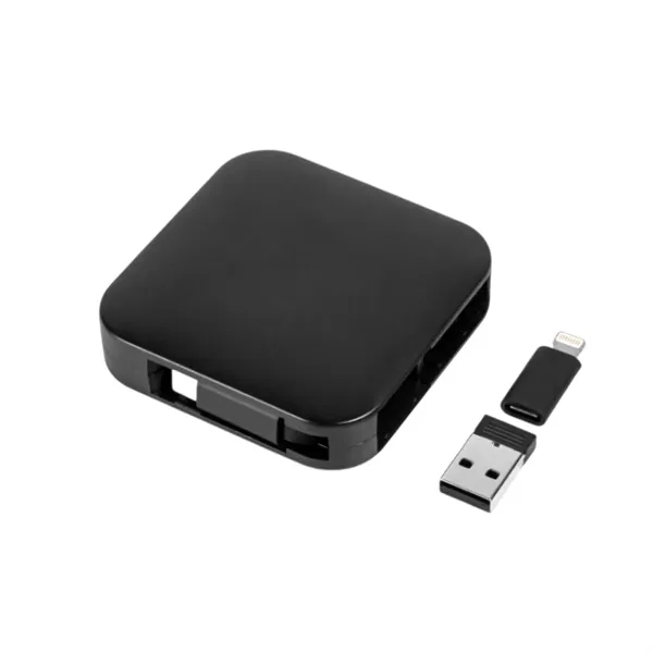 5-in-1 Retractable 60W charging cable with phone stand plus 1C silkscreen... from ASI 37218 Athena Promo (tm)