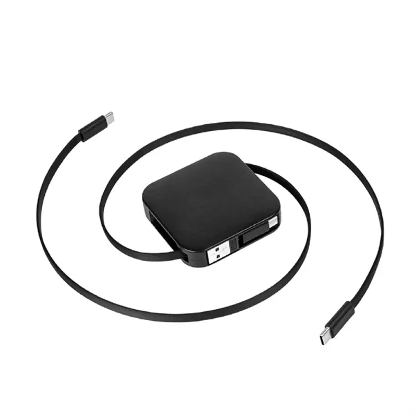5-in-1 Retractable 60W charging cable with phone stand plus 1C silkscreen... from ASI 37218 Athena Promo (tm)