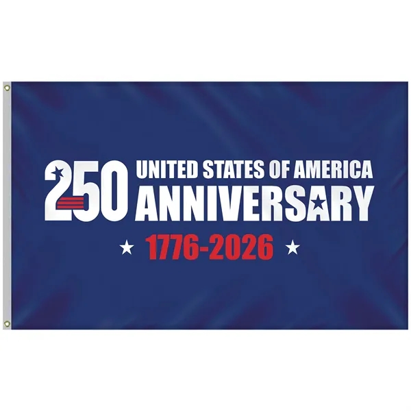 5' x 8' Single Reverse Blue America 250 Anniversary Flag... from ASI 80228 Quinn