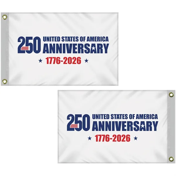 2' x 3' Double Sided White America 250 Anniversary Flag... from ASI 80228 Quinn
