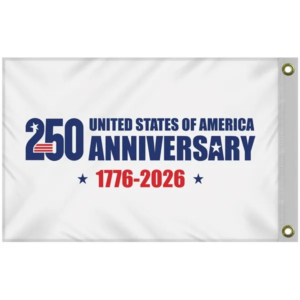 2' x 3' Double Sided White America 250 Anniversary Flag... from ASI 80228 Quinn