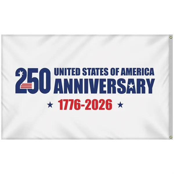 5' x 8' Double Sided White America 250 Anniversary Flag... from ASI 80228 Quinn
