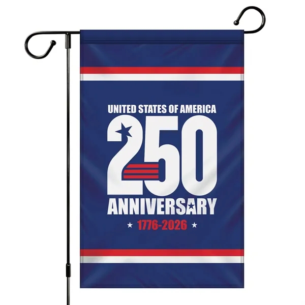 Item #GB-AM250-1218 12" x 18" S/R America 250 Anniversary Garden Banner