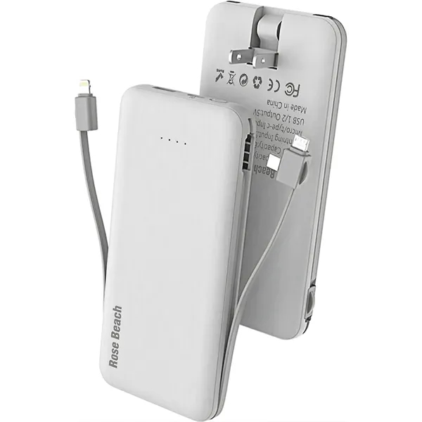 10,000 mAh power bank with built-in cables and AC wall plug.... from ASI 68190 Lungsal / Lungsal