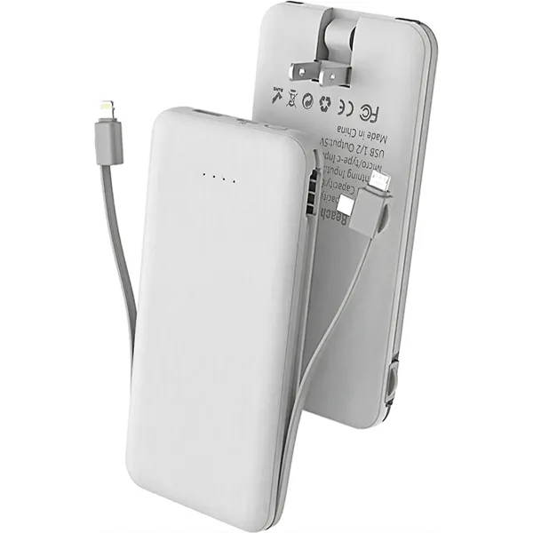 10,000 mAh power bank with built-in cables and AC wall plug.... from ASI 68190 Lungsal / Lungsal