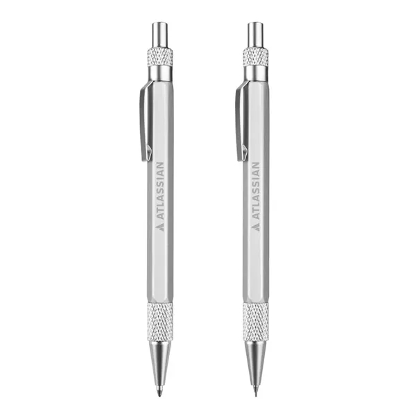 Metal click-action ballpoint pen and mechanical pencil gift set.... from ASI 84592 St Regis Group
