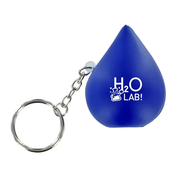 1.5"x 2" soft and squeezable droplet shaped stress reliever keychain... from ASI 63549 Jornik Manufacturing Corp