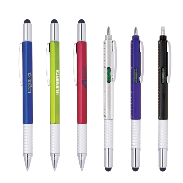 Multi-functional twist action pen with stylus, ruler, screwdriver, and level tool... from ASI 68190 Lungsal / Lungsal