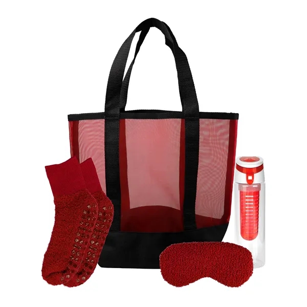 Mesh Fuzzy Beach Bag Set... from ASI 30208 A P Specialties / AP Specialties
