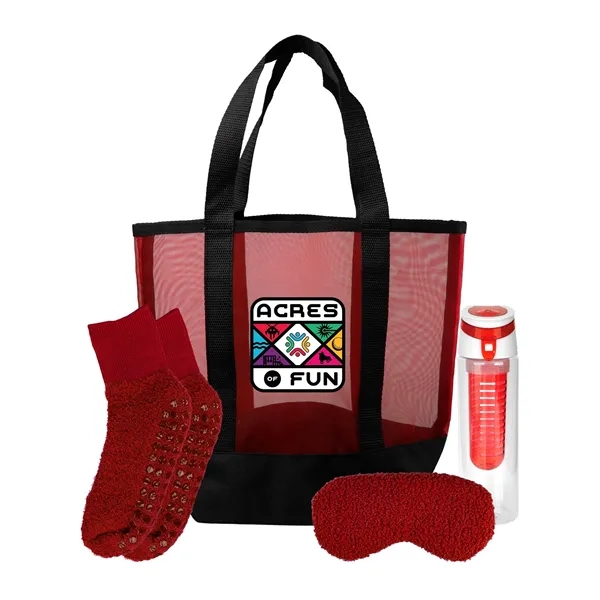 Mesh Fuzzy Beach Bag Set... from ASI 30208 A P Specialties / AP Specialties