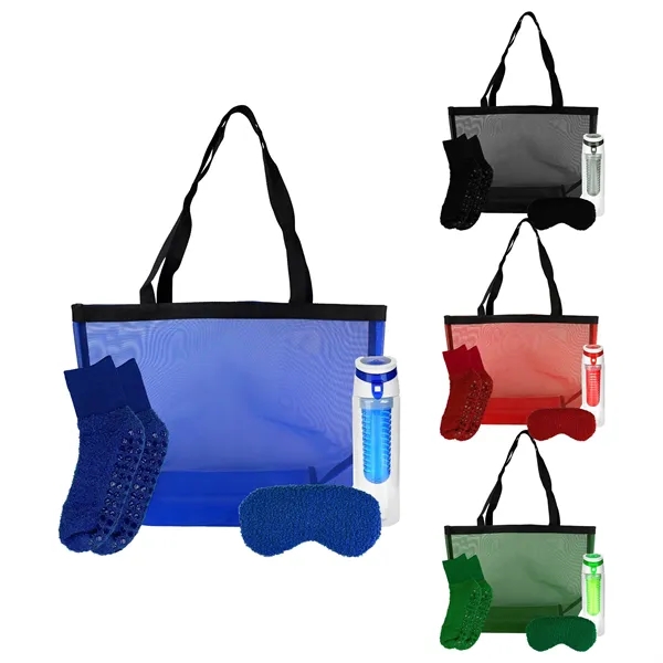 Mesh Fuzzy Tote Bag Set... from ASI 30208 A P Specialties / AP Specialties