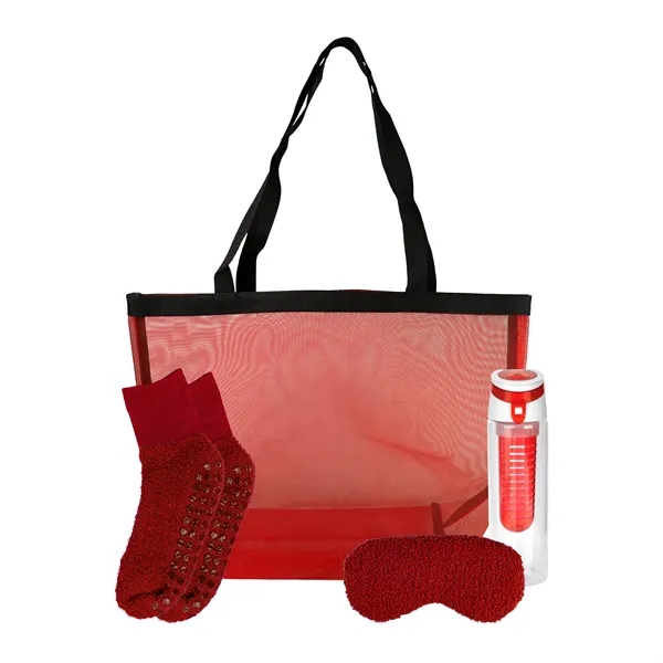 Mesh Fuzzy Tote Bag Set... from ASI 30208 A P Specialties / AP Specialties