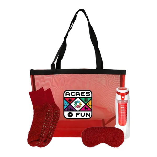Mesh Fuzzy Tote Bag Set... from ASI 30208 A P Specialties / AP Specialties