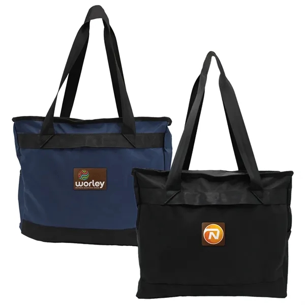 Otaria™ Tote Bag, Leather Patch - Full Color... from ASI 30270 Aakron Line