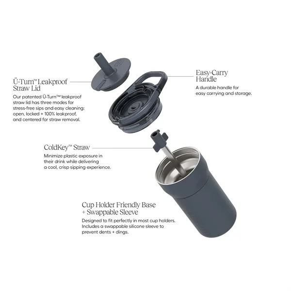 Features 100% leakproof u-Turn™ lid, kid-friendly SoftSip™ silicone straw, and our... from ASI 61966 HPG / HPG Gold Beacon Premium Brands