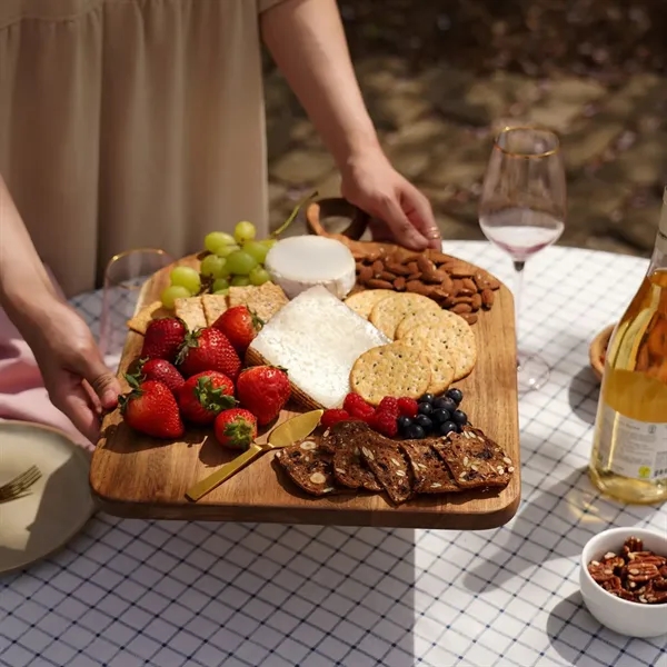 Serve cheese and charcuterie in style with this gorgeous wooden serving... from ASI 61966 HPG / HPG Gold Beacon Premium Brands