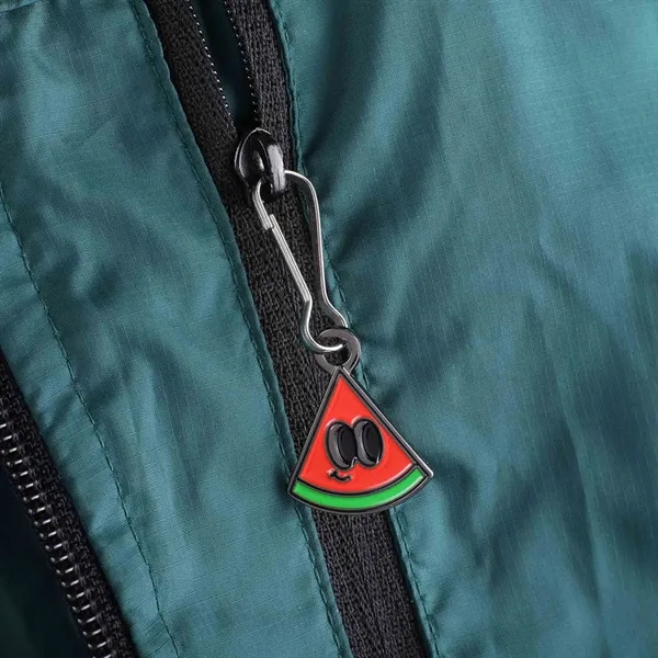 Custom diestruck zipper pull with bold color fills and premium metal... from ASI 61966 HPG / BCG Creations HPG Gold