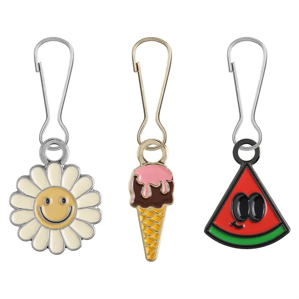 Custom diestruck zipper pull with bold color fills and premium metal... from ASI 61966 HPG / BCG Creations HPG Gold