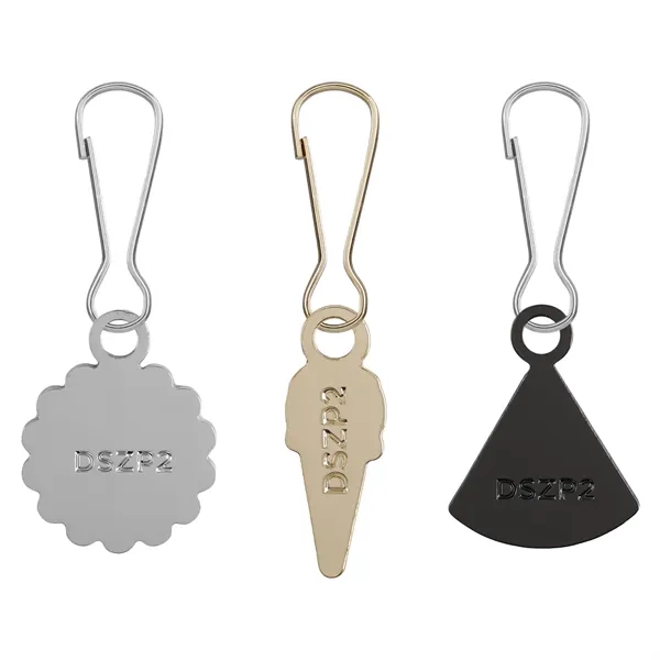 Custom diestruck zipper pull with bold color fills and premium metal... from ASI 61966 HPG / BCG Creations HPG Gold