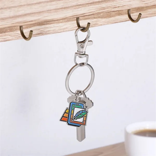 Diestruck 1 charm keychain with lobster clip attachment adds custom color... from ASI 61966 HPG / BCG Creations HPG Gold