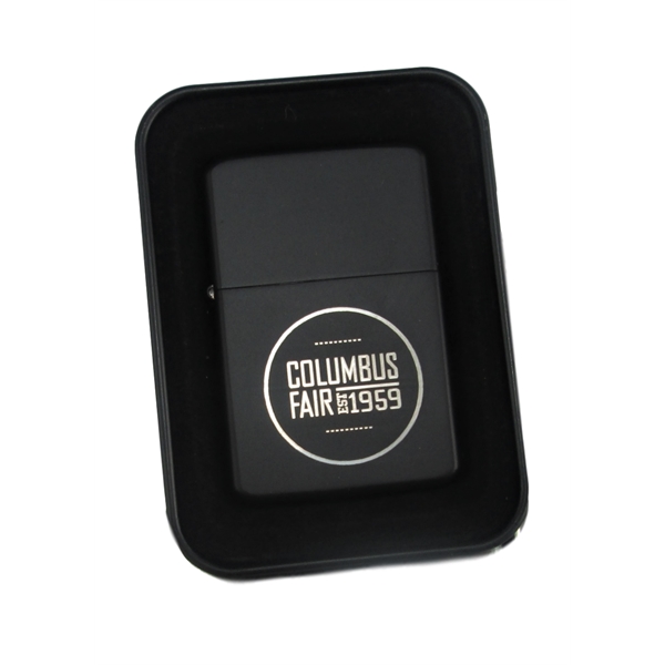 Windproof lighter with engravable display tin with full color imprint or... from ASI 72657 Active Life Promo / Apres Ski Active Life Promo