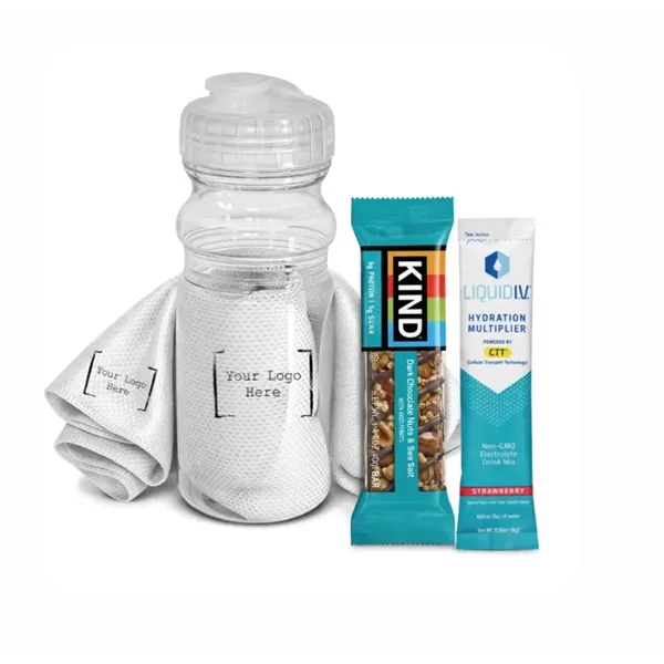 Fit Kit with Water Bottle, Cooling Towel, Liquid IV & Kind... from ASI 89971 Stuff A Mug