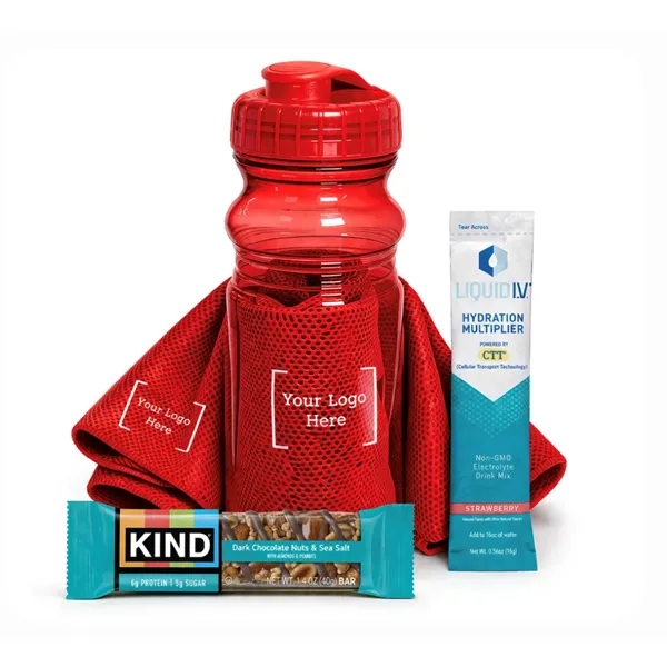 Fit Kit with Water Bottle, Cooling Towel, Liquid IV & Kind... from ASI 89971 Stuff A Mug