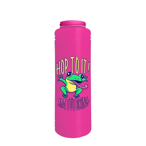 Garyline® Slim Line Bottle with Tethered Push-Pull Lid - ...... from ASI 40480 Koozie Group