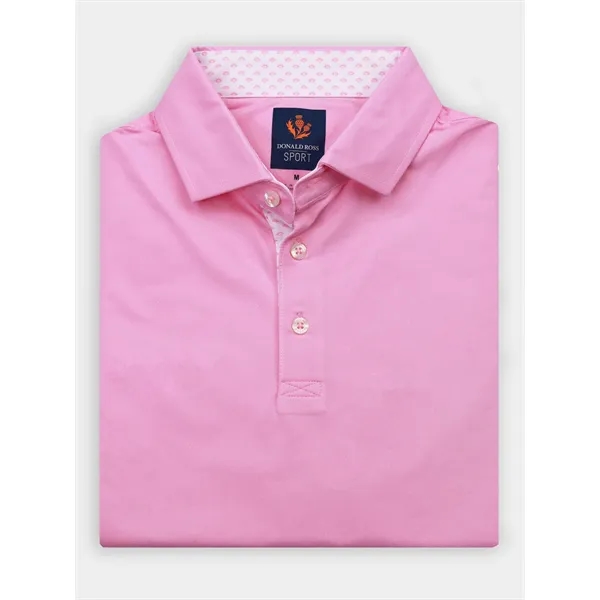 Short sleeve solid baby pique features a three-button placket with lotus... from ASI 38120 Ball Pro / Diversified Quality Kitchenware / Branded Apparel Designs
