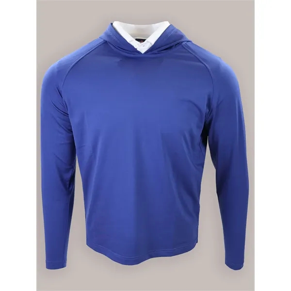 Long sleeve lightweight hoodie pullover constructed using a poly blend fabric... from ASI 38120 Ball Pro / Diversified Quality Kitchenware / Branded Apparel Designs