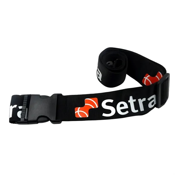 Adjustable buckle lock luggage strap plus 1 color silkscreen imprint on... from ASI 37218 Athena Promo (tm)