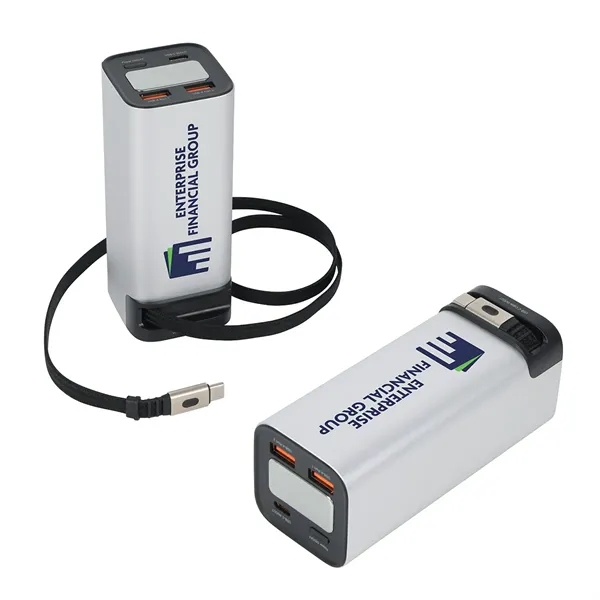 20000mAh 100W PD Power Bank with Retractable Charging Cable... from ASI 36730 Ariel Premium Supply Inc