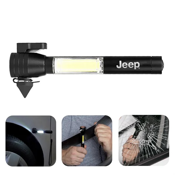 This 4-in-1 car safety tool features a glass window breaking hammer,... from ASI 52710 Lincoln Line