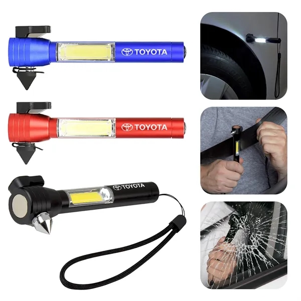 This 4-in-1 car safety tool features a glass window breaking hammer,... from ASI 52710 Lincoln Line