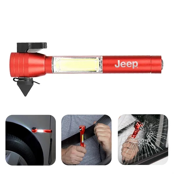 This 4-in-1 car safety tool features a glass window breaking hammer,... from ASI 52710 Lincoln Line