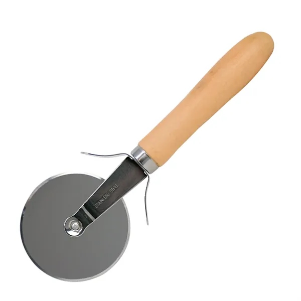 Classic wood handle pizza cutter with a sharp stainless steel blade... from ASI 38120 Ball Pro / Diversified Quality Kitchenware