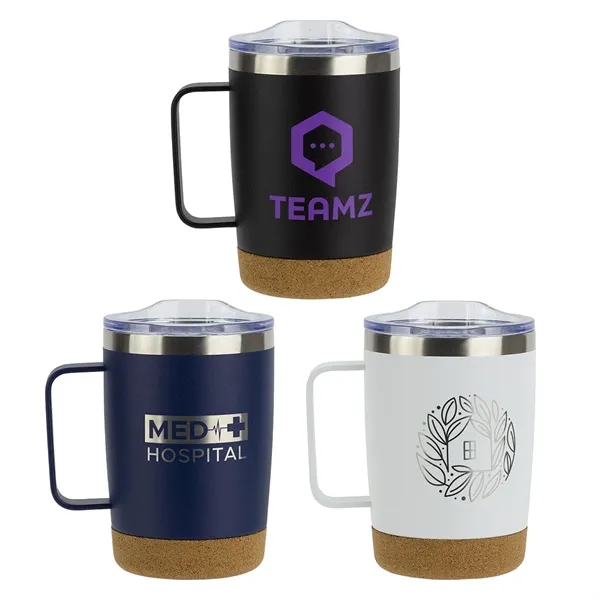 12 oz Vacuum Insulated Stainless Steel Mug with Cork Base... from ASI 36730 Ariel Premium Supply Inc