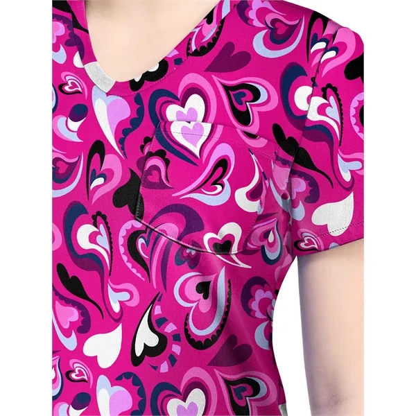 Cherokee - Genuine - Women's 1-Pocket Print High-Low V-Ne...... from ASI 86018 Scrub Authority