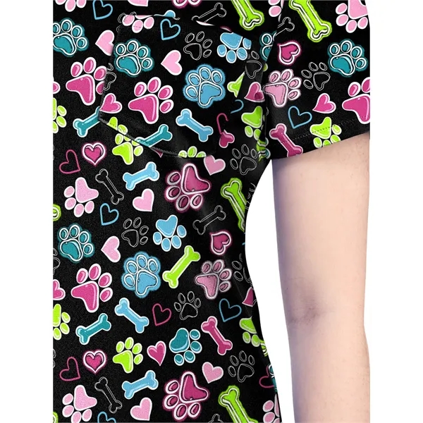 Cherokee - Genuine - Women's 1-Pocket Print High-Low V-Ne...... from ASI 86018 Scrub Authority